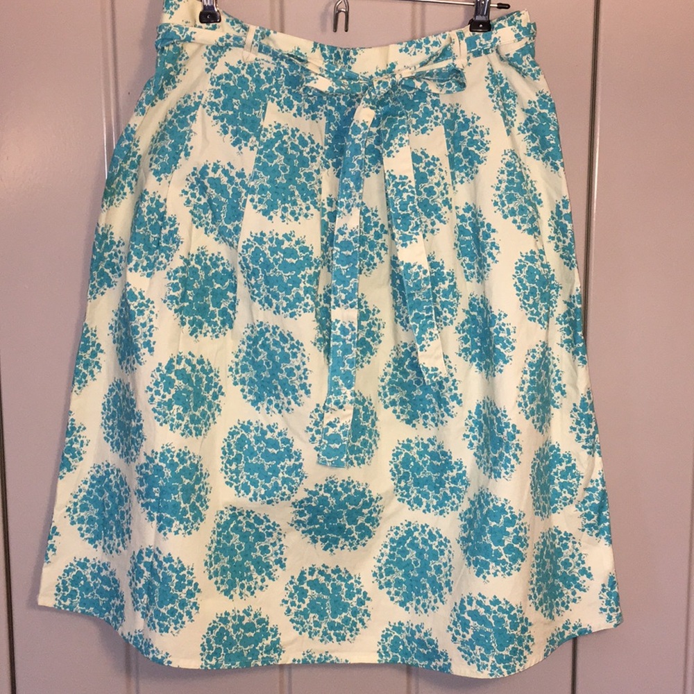 Darling pleated Turquoise and cream Skirt